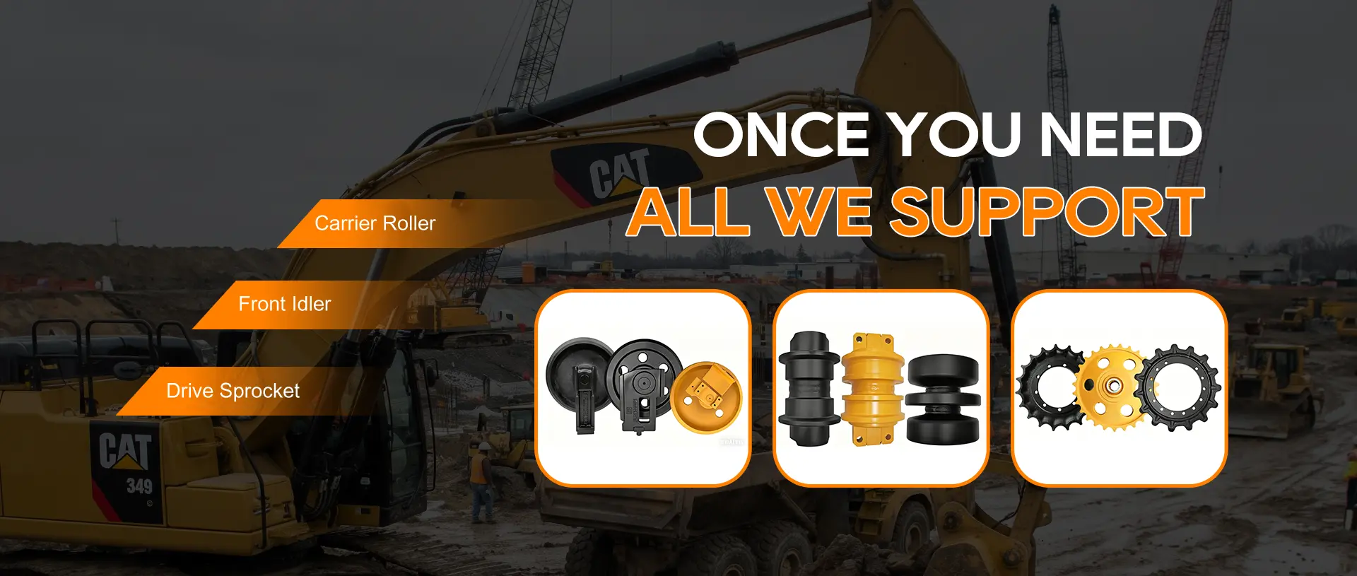 Furnizor profesional de biele pentru excavator